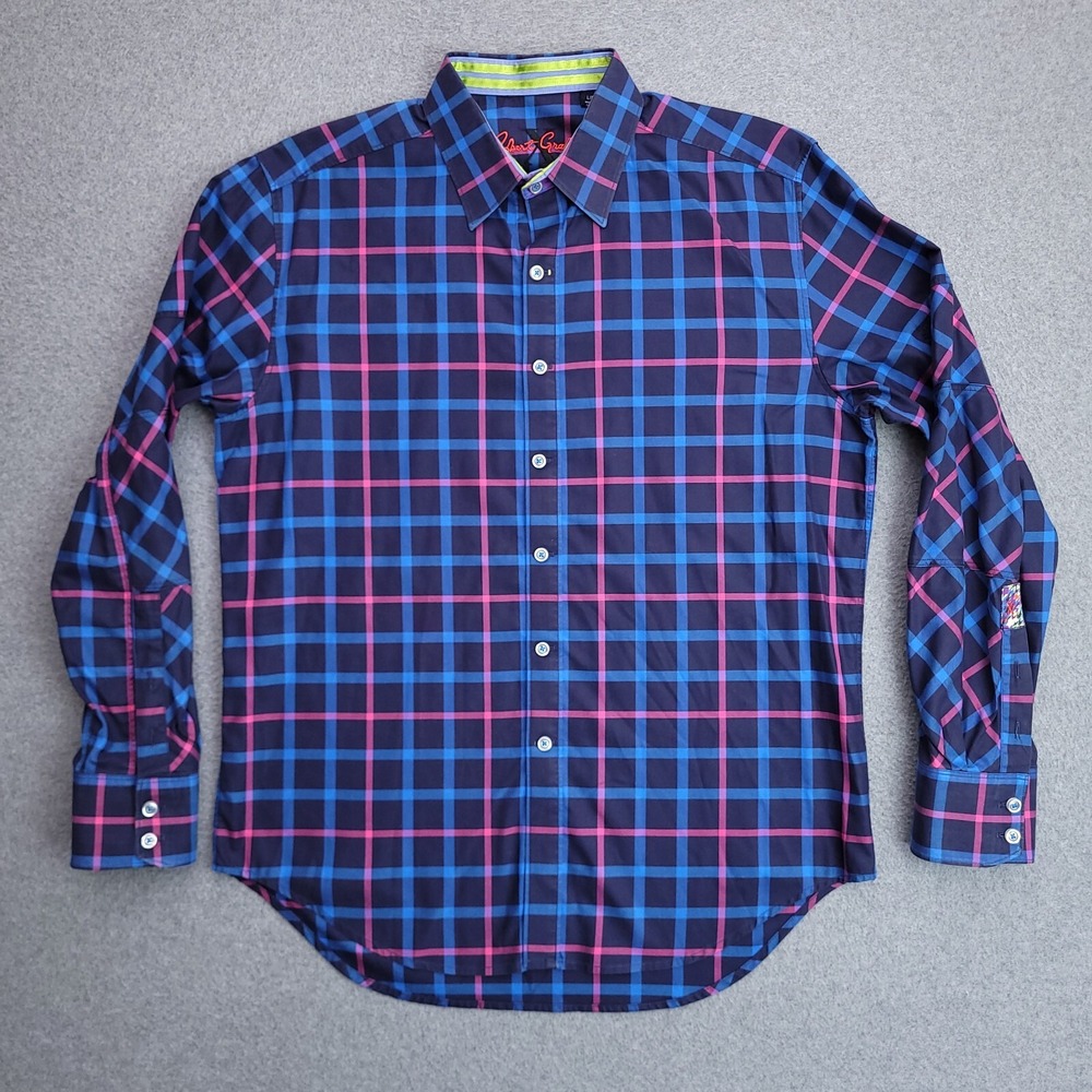 Robert Graham X Button Up Shirt Mens Large Flip Cuff Long Sleeve
